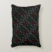 Meneer Sterk | Rood, Wit & Groen Patroon Decoratief Kussen (Voorkant(Verticaal))