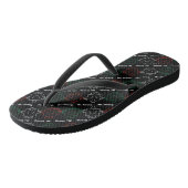 Meneer Sterk | Rood, Wit & Groen Patroon Teenslippers (Schuin)