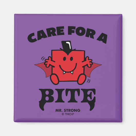 Meneer Sterke zorg voor een hapje Halloween Magneet (Voorkant)