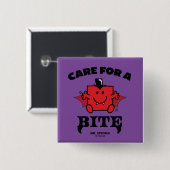 Meneer Sterke zorg voor een hapje Halloween Vierkante Button 5,1 Cm (Voorkant /achterkant)