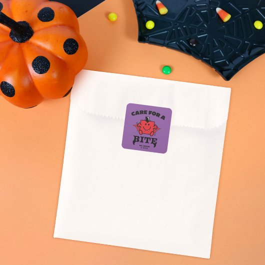 Meneer Sterke zorg voor een hapje Halloween Vierkante Sticker