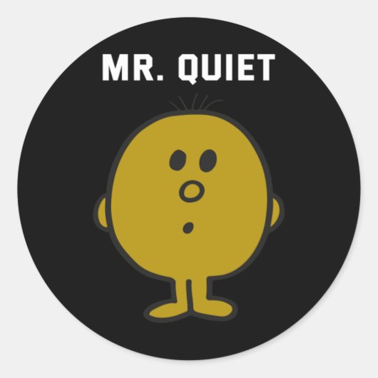Meneer Stil Ontwerp Ronde Sticker (Voorkant)