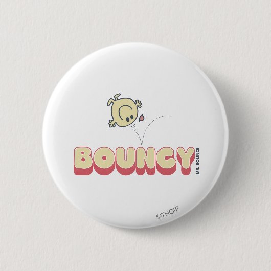 Meneer stuitert op zijn hoofd ronde button 5,7 cm (Voorkant)