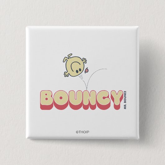 Meneer stuitert op zijn hoofd vierkante button 5,1 cm (Voorkant)