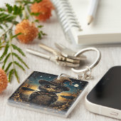 Meneer Uil Sleutelhanger (Voorkant Rechts)
