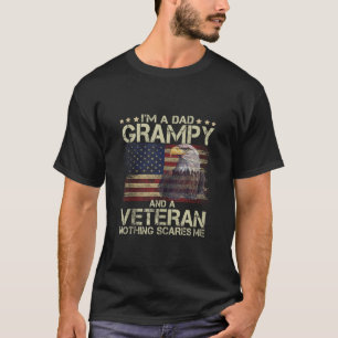 Meneer Vader GRAMPY Veteraan Amerikaanse Vlag Trot T-shirt