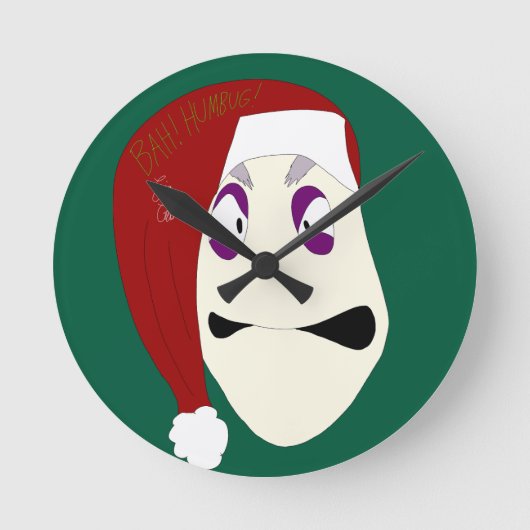 Meneer Williams Bah Humbug kerstmis Ronde Klok (Voorkant)