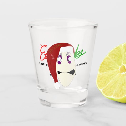 Meneer Williams Bah Humbug kerstmis Shot Glas (Voorkant)