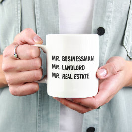 Meneer Zakenman Meneer Verhuurder Meneer Onroerend Mok