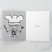 Meneer ziet er goed uit en kookt Happy Vaderdag Kaart (Binnen)