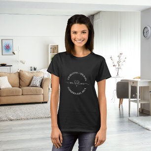 Meneer zwart wit pasgetrouwden namen t-shirt