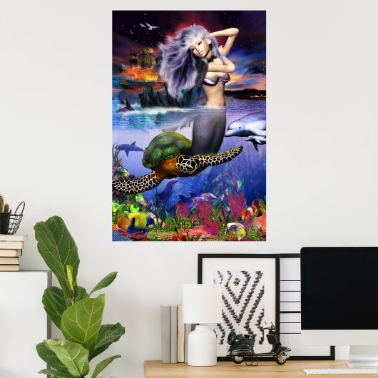 Menehune Mermaid (update) Poster (Thuiskantoor)