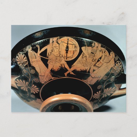 Menelaos, vergezeld van Aphrodite Briefkaart (Voorkant)