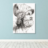Menelaus, uit de geïllustreerde geschiedenis van d canvas afdruk (Insitu (Houten vloer))