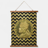 Menelik II Empire of Ethiopia Rasta Roots Hangend Wandkleed (Voorkant)