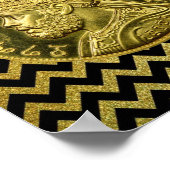 Menelik II Lion Rasta Solomon Jah Rastafari Poster (Hoek)