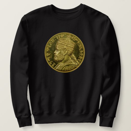 Menelik II Rastafari Emperor Rasta Roots Sweater (Design voorkant)