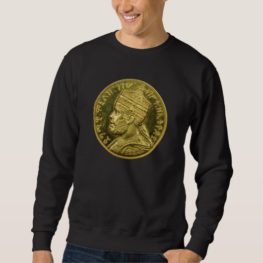 Menelik II Rastafari Emperor Rasta Roots Sweater (Voorkant)