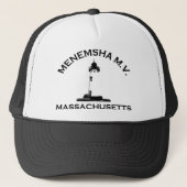 Menemsha Beach - Ontwerp van vuurtoren. Trucker Pet (Voorkant)