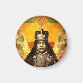 Menen Asfaw Haile Selassie HIM Jah Rastafari  Magneet (Voorkant)