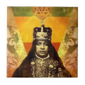 Menen Asfaw Haile Selassie HIM Jah Rastafari  Tegeltje (Voorkant)