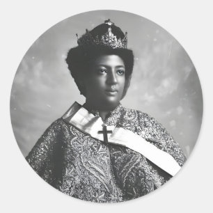 Menen Asfaw Koningin Afrika Keizerin Selassie I Ro Ronde Sticker