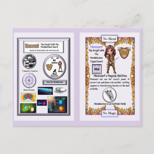 Menesant - Ridder Mendelevium Zwaard Briefkaart (Voorkant)