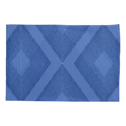 Meng blauwdruk en gestructureerd diamantpatroon kussensloop (Achterkant)