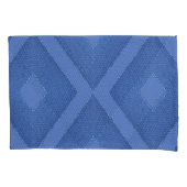 Meng blauwdruk en gestructureerd diamantpatroon kussensloop (Voorkant)