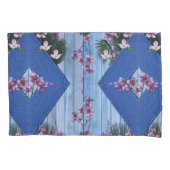 Meng blauwe plekken en gespannen hoesje met ruitvo kussensloop (Voorkant)