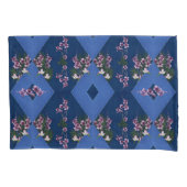 Meng blauwe plekken en gespannen hoesje met ruitvo kussensloop (Voorkant)