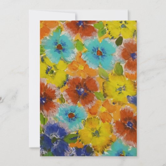 Meng bloemen feestdagenkaart (Voorkant)