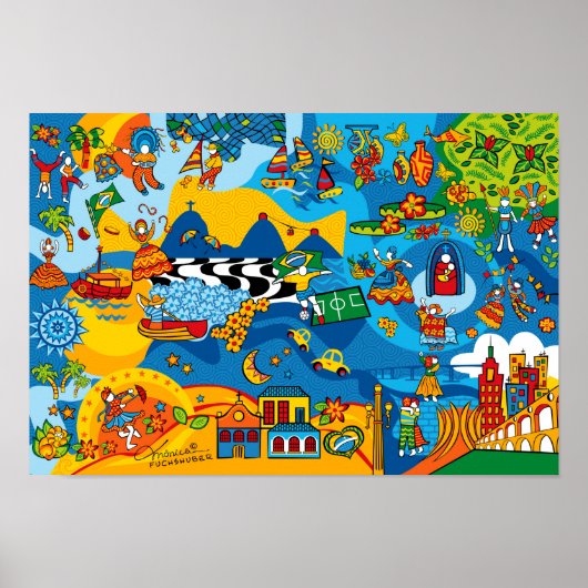 Meng Brasil door Mônica Fuchshuber Poster (Voorkant)