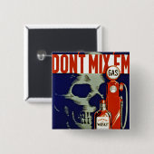 Meng de Em niet Vierkante Button 5,1 Cm (Voorkant /achterkant)