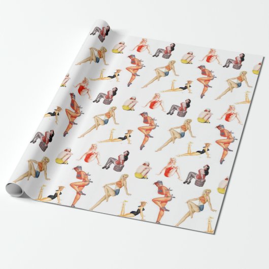 Meng die Pin Up Girls 2 Cadeaupapier (Uitgerold)