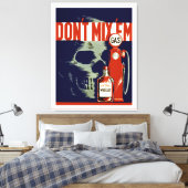 Meng 'Em - XL' niet Canvas Afdruk (Insitu (Slaapkamer))