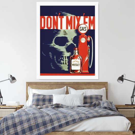 Meng 'Em - XL' niet Canvas Afdruk (Insitu (Slaapkamer))