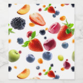 Meng fruit wijn etiket (Enkel label)