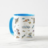 Meng het mengsel omhoog mok (Voorkant links)