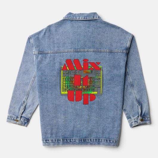 Meng het omhoog denim jacket (Achterkant)