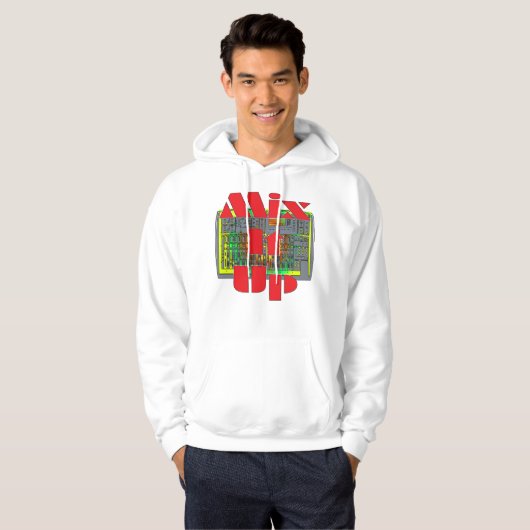 Meng het omhoog hoodie (Voorkant volledig)