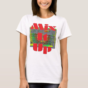 Meng het omhoog t-shirt