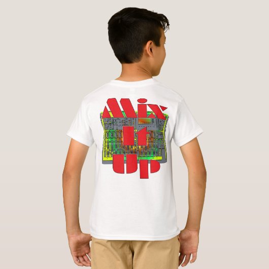 Meng het omhoog t-shirt (Achterkant volledig)