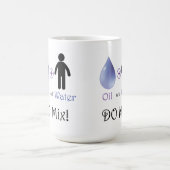 Meng olie en water koffiemok (Center)