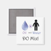 Meng olie en water magneet (Voorkant / Achterkant)