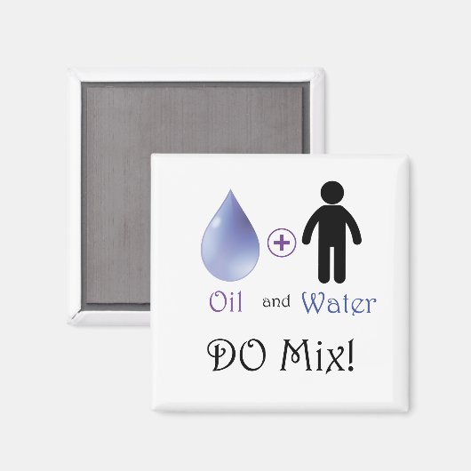 Meng olie en water magneet (Voorkant / Achterkant)