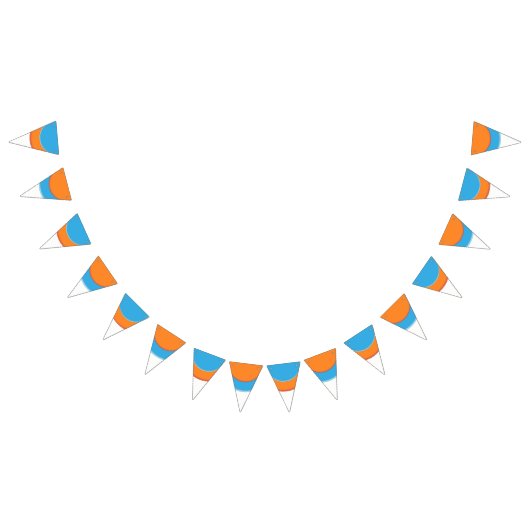 Meng Oranje in blauwe Stippen Vlaggetjes (Alle)