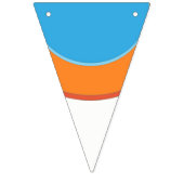 Meng Oranje in blauwe Stippen Vlaggetjes (Derde vlag)