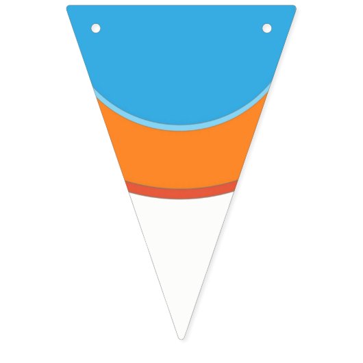 Meng Oranje in blauwe Stippen Vlaggetjes (Derde vlag)