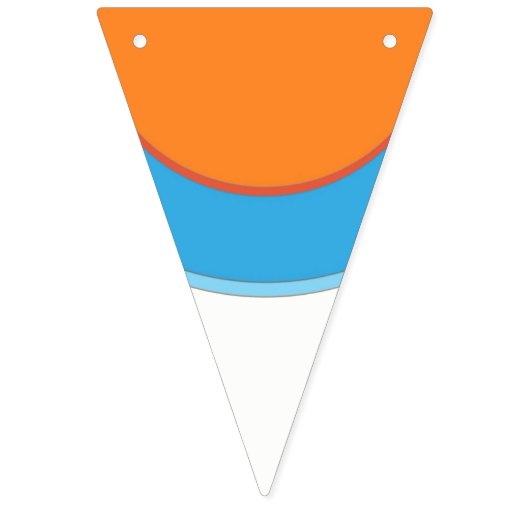 Meng Oranje in blauwe Stippen Vlaggetjes (Tweede vlag)